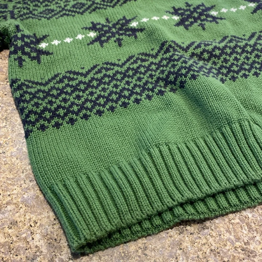 Gymboree Kids Pullover Partial Zip Sweater Green Blue Size 3